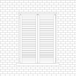 Antone classico persiana orientabile telaio a filo muro