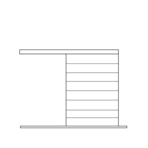 Antone moderno motorizzato scorrevole fisso su parete