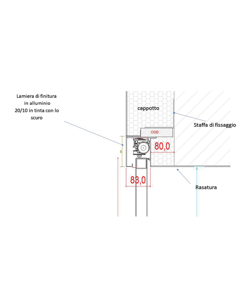 Antone moderno motorizzato scorrevole su parete