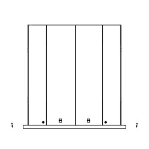 Padovana moderna con cardini a murare e cerniera a scomparsa