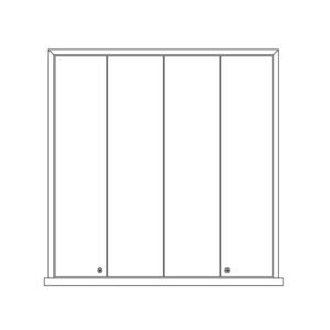 Vicentina moderna inversa con telaio e cerniera a scomparsa